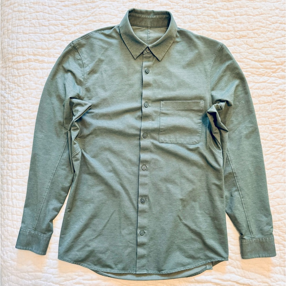 Men’s Extra Small Lululemon Commission Button Up Shirt - Green